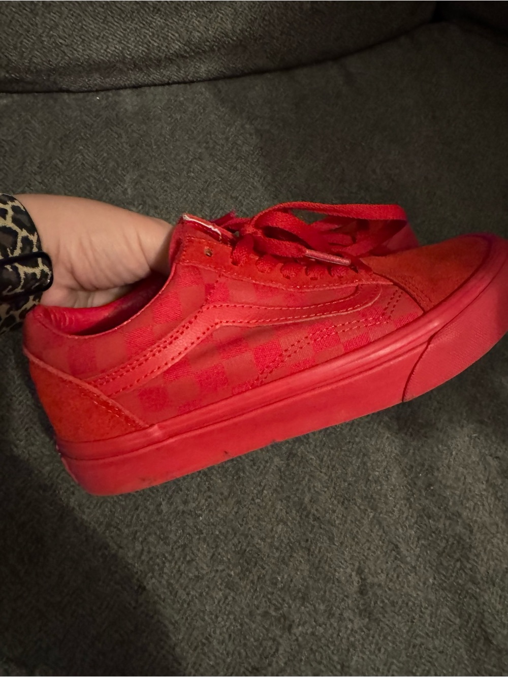 Vans Red Checkerboard Sneakers